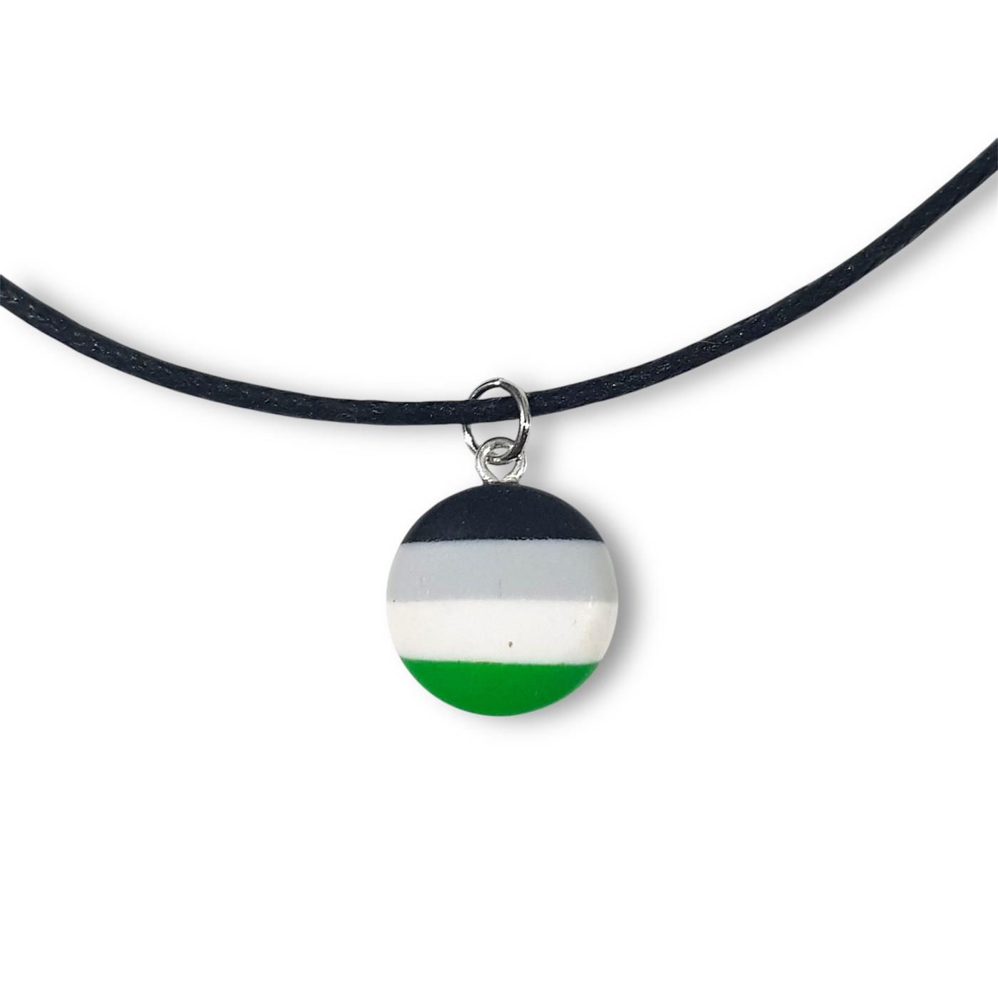 Agender pride flag pendant necklace