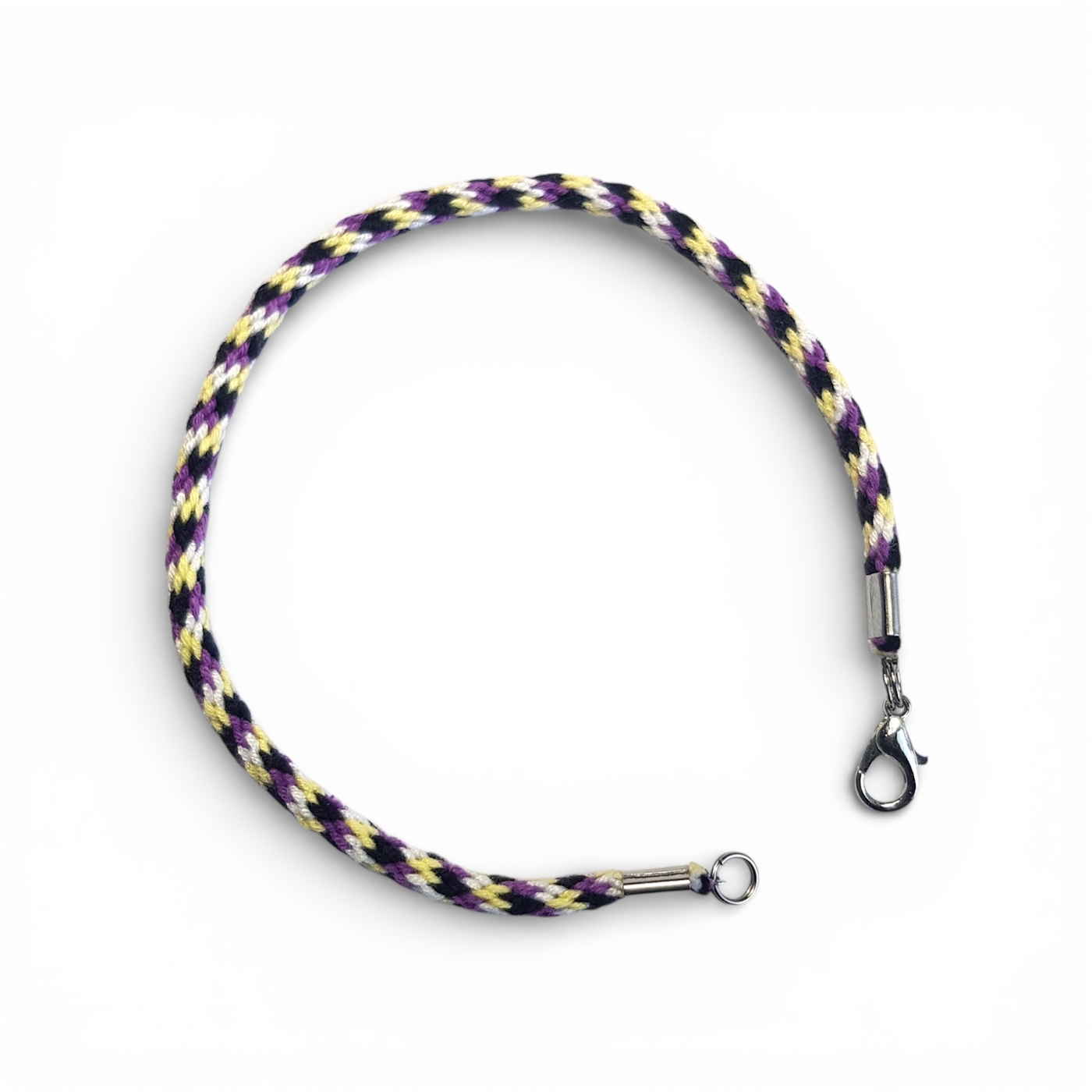 Nonbinary pride flag braided bracelet