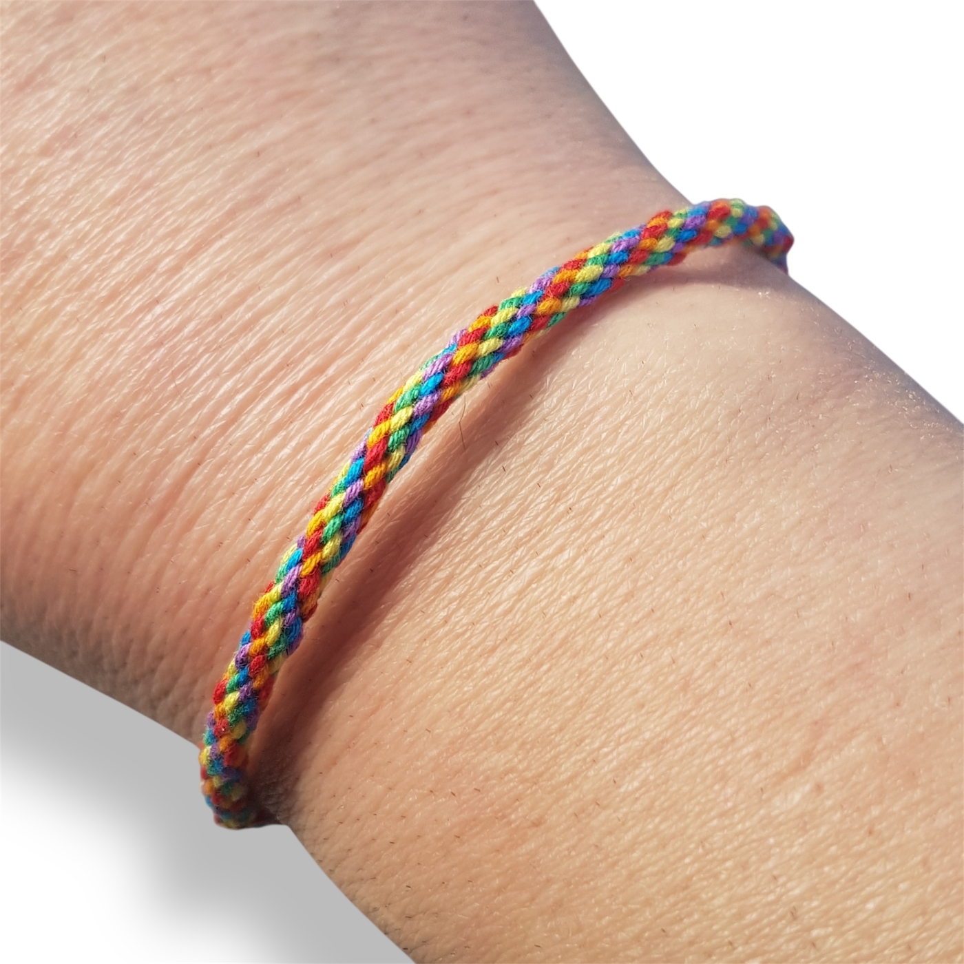 Pride flag braided bracelet