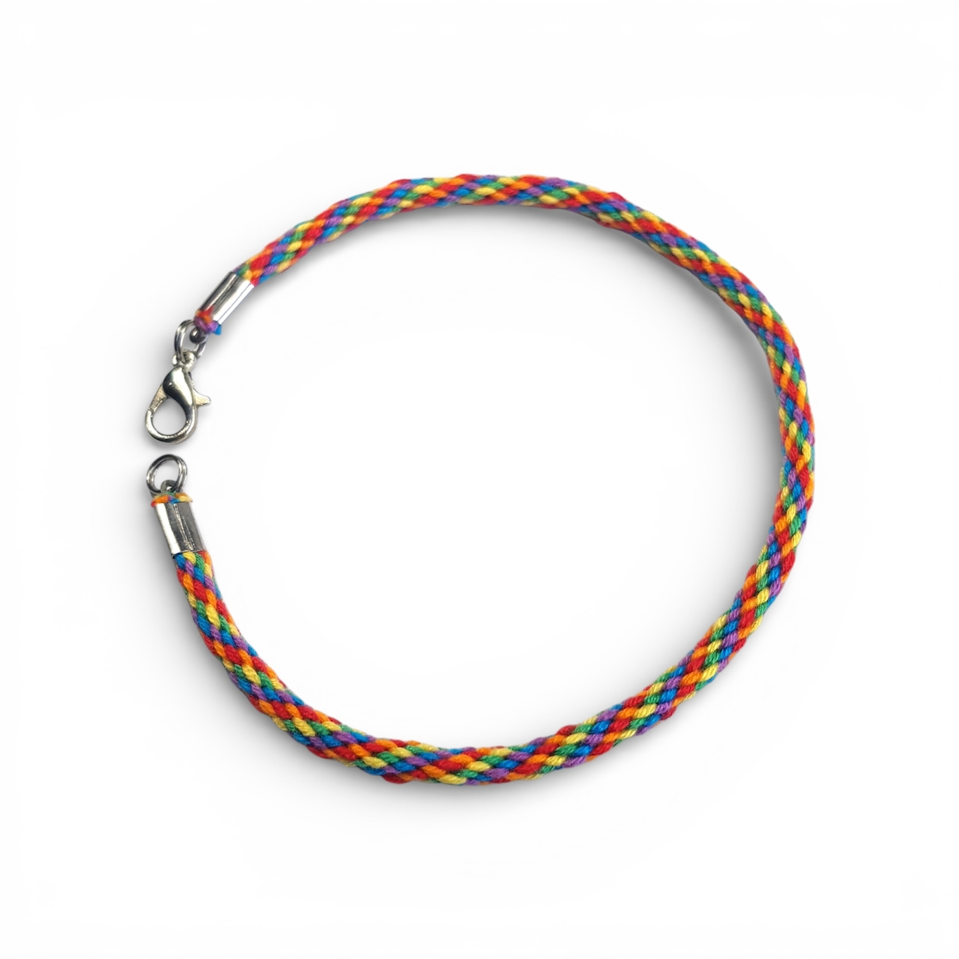 Pride flag braided bracelet