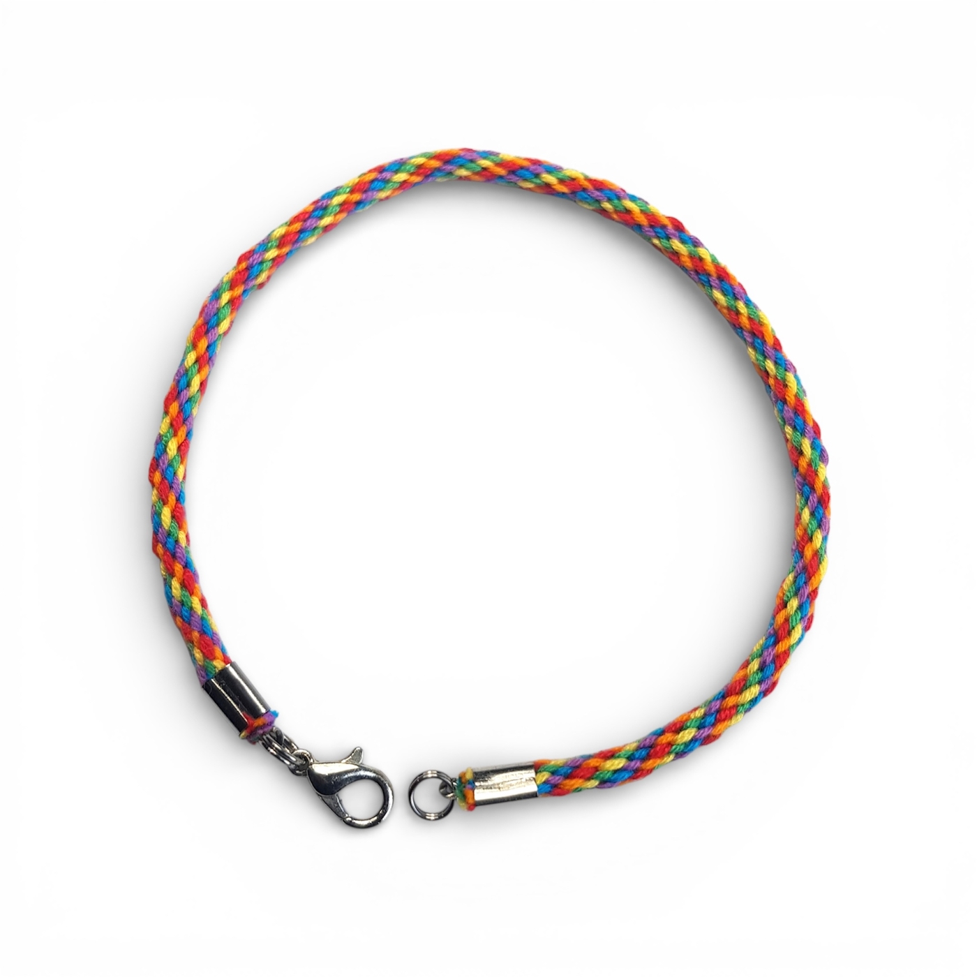 Pride flag braided bracelet