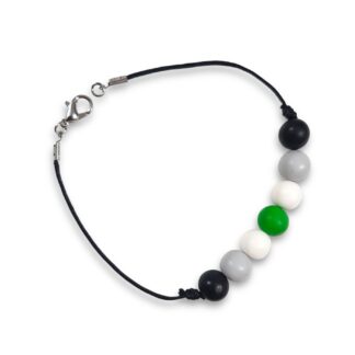 Agender pride flag beaded bracelet