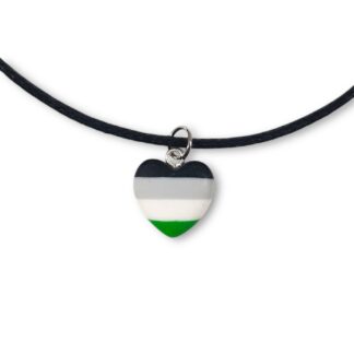 Agender pride flag pendant necklace