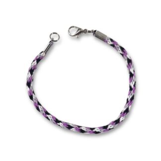 Asexual pride flag braided bracelet