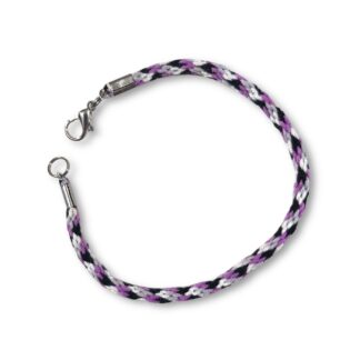 Asexual Pride Flag Braided Bracelet 19.5cm