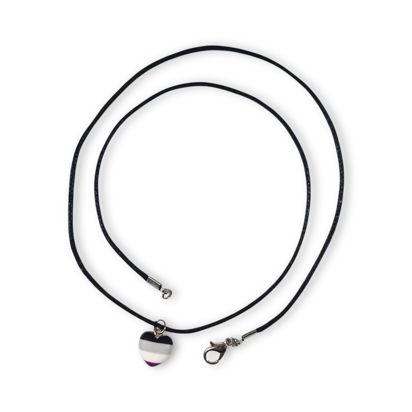 Asexual pride flag pendant necklace