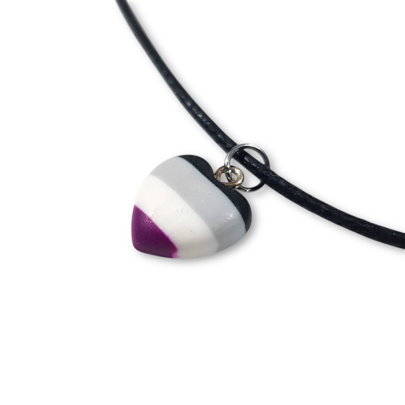 Asexual pride flag pendant necklace