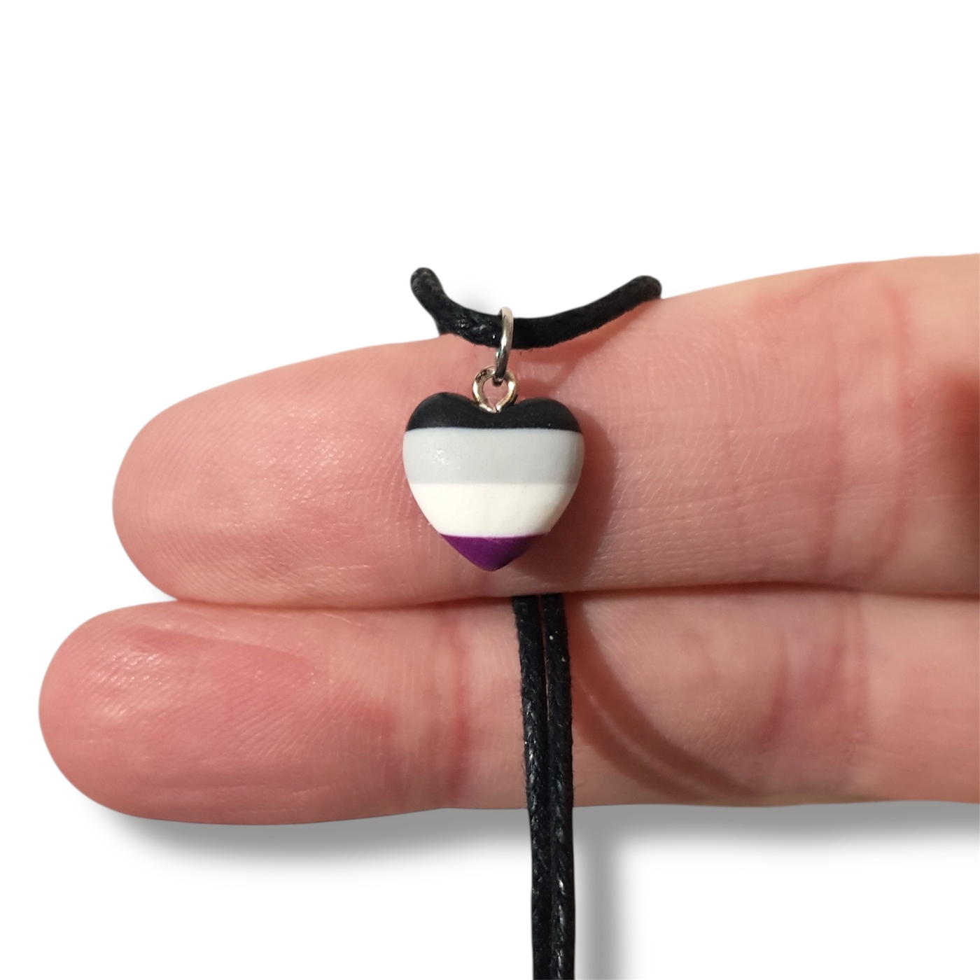 Asexual pride flag pendant necklace