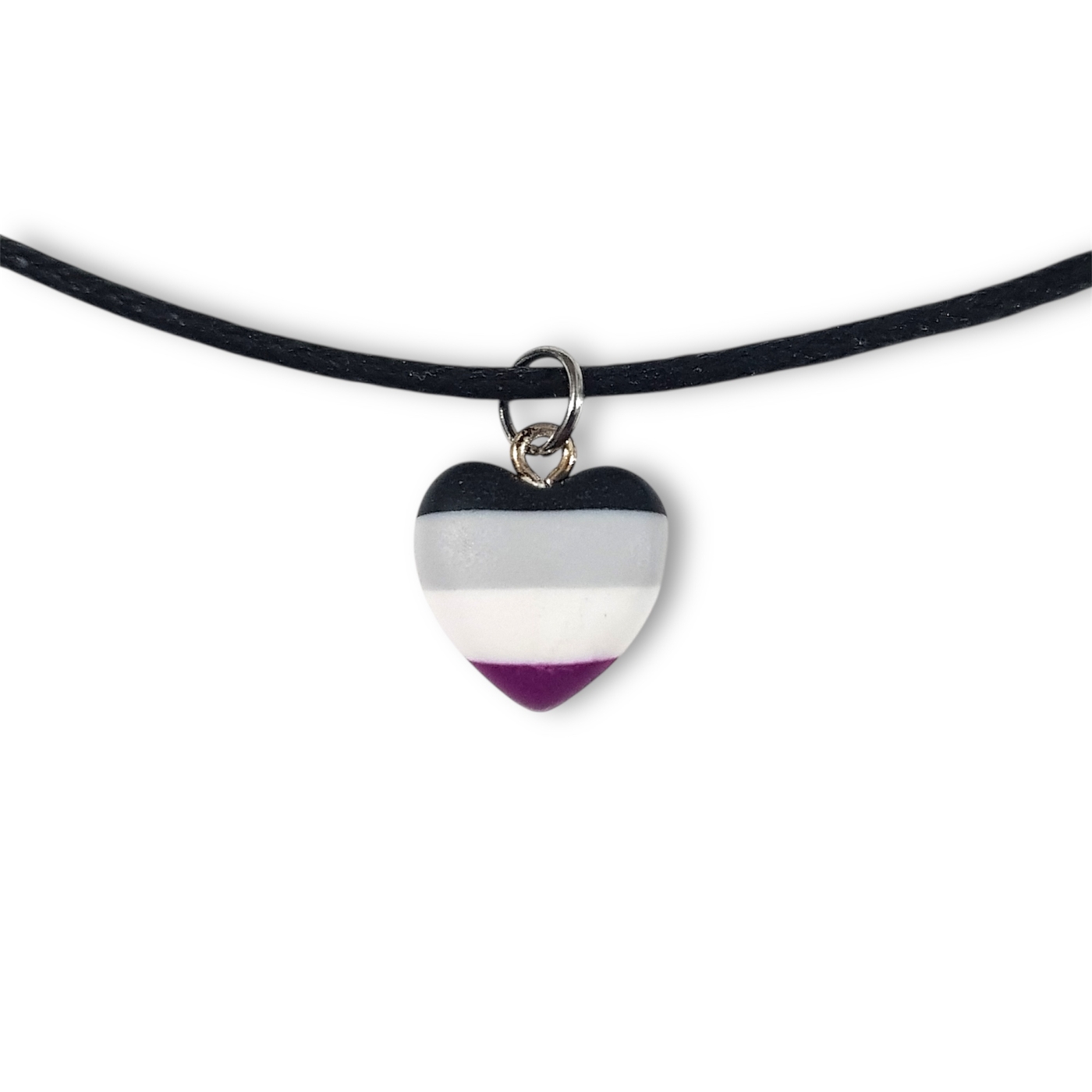 Asexual pride flag pendant necklace
