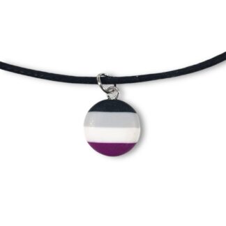 Asexual pride flag pendant necklace