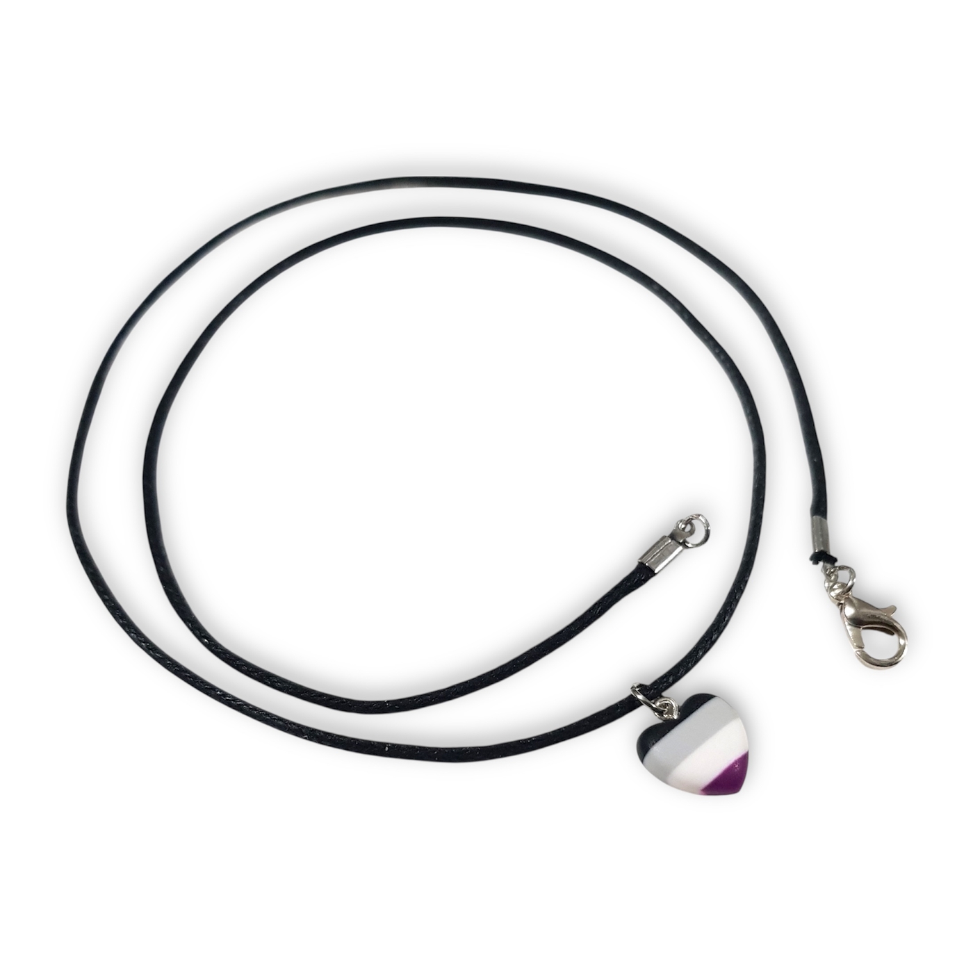 Asexual pride flag pendant necklace