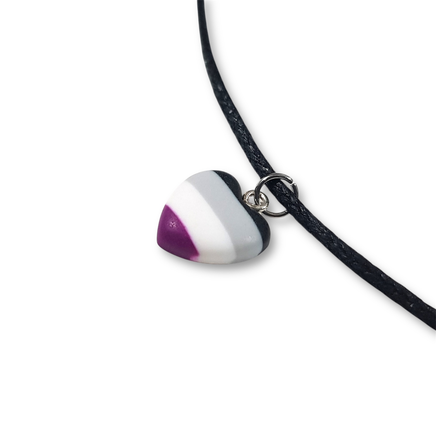 Asexual pride flag pendant necklace