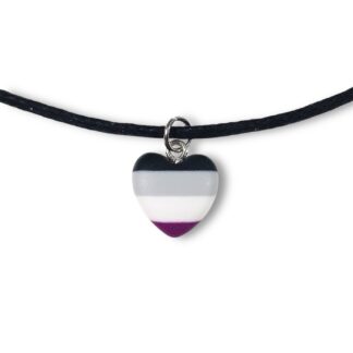 Asexual pride flag pendant necklace