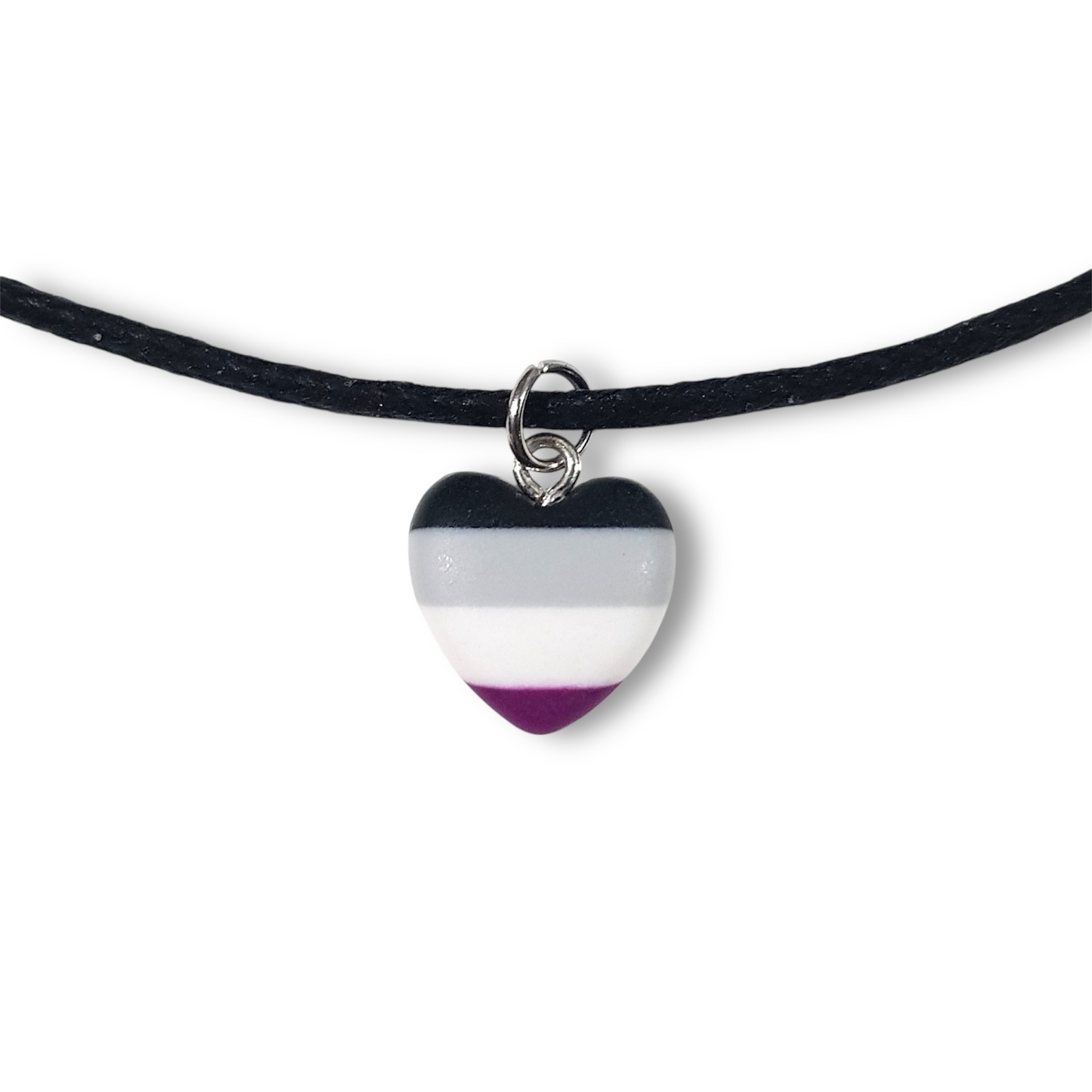 Asexual pride flag pendant necklace