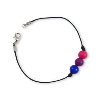 Bisexual pride flag beaded bracelet