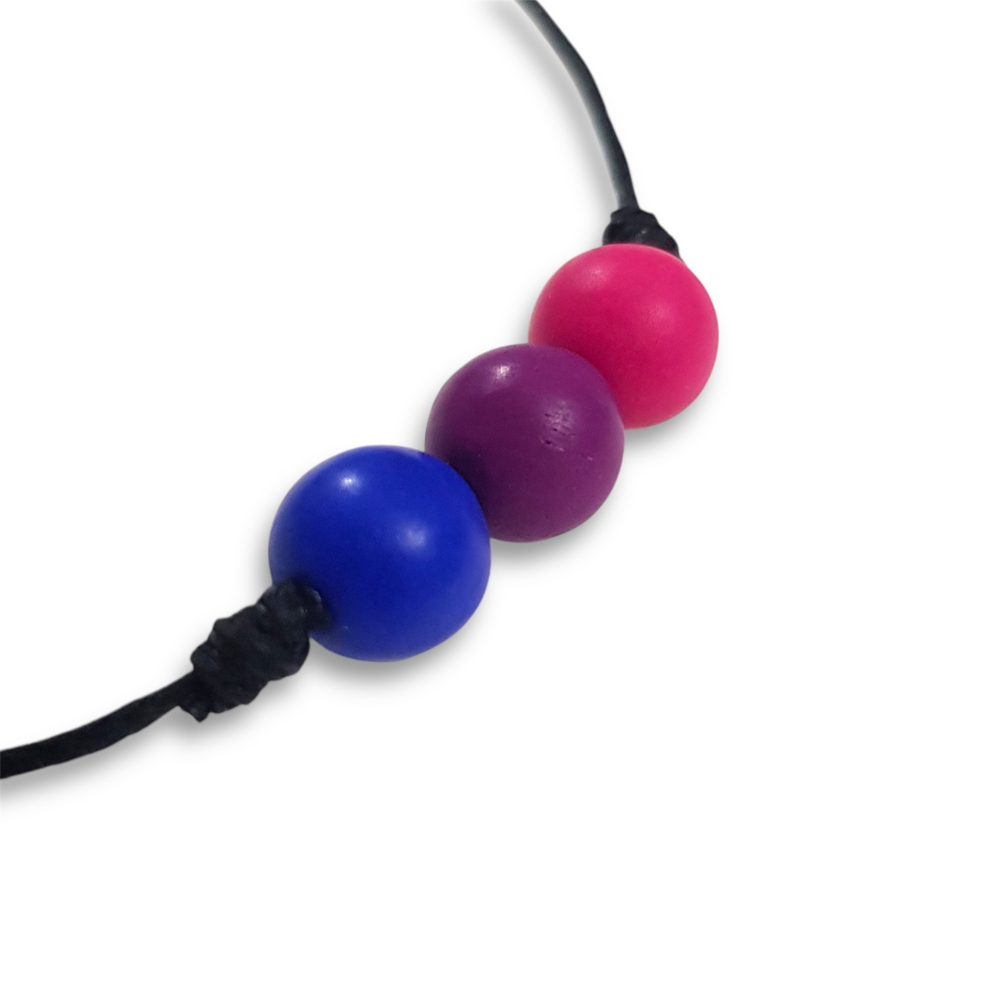 Bisexual pride flag beaded bracelet