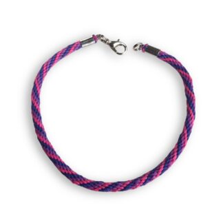 Bisexual pride flag braided bracelet