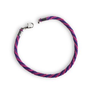 Bisexual pride flag braided bracelet