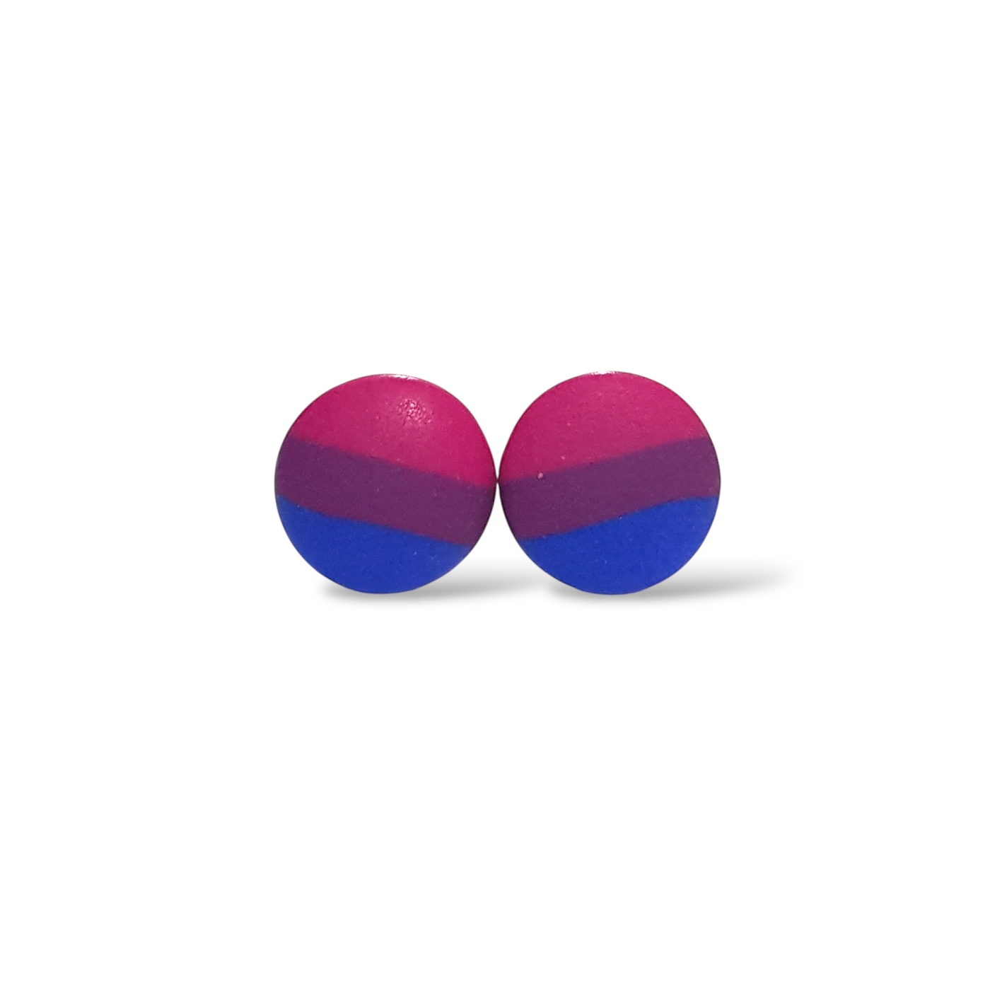 Bisexual pride flag stud earrings
