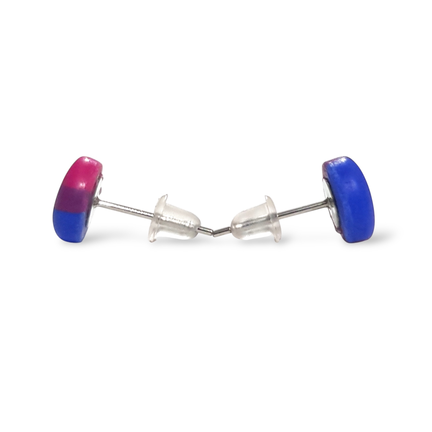 Bisexual pride flag stud earrings