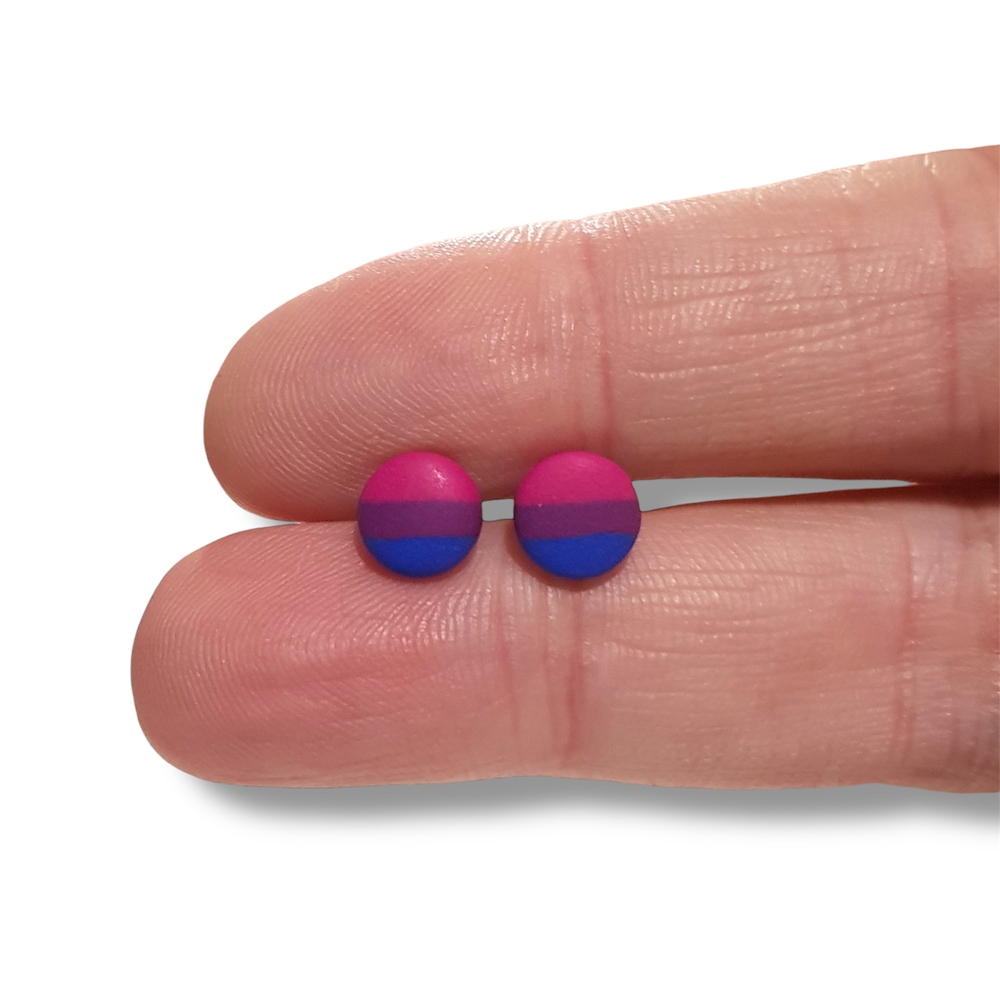 Bisexual pride flag stud earrings