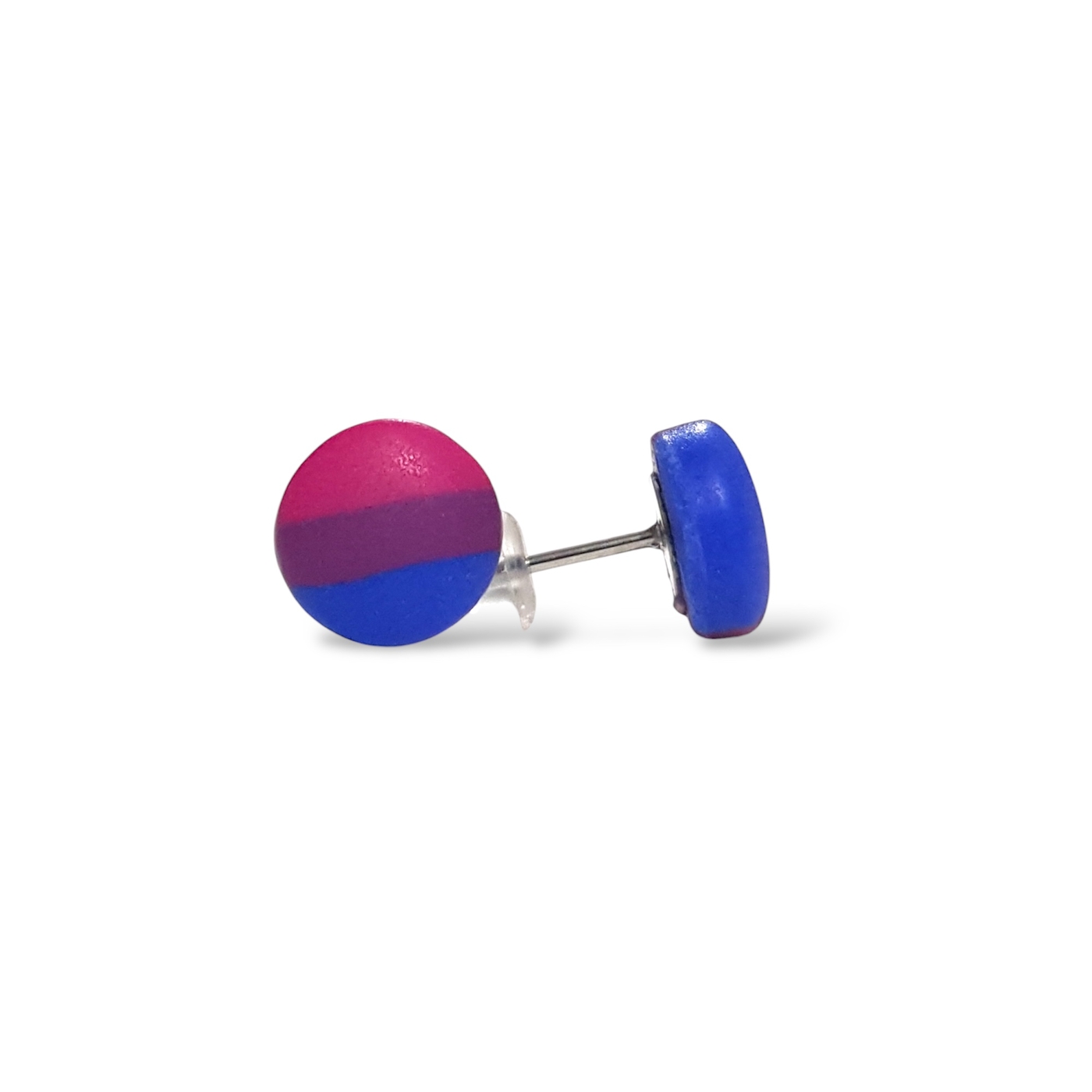 Bisexual pride flag stud earrings