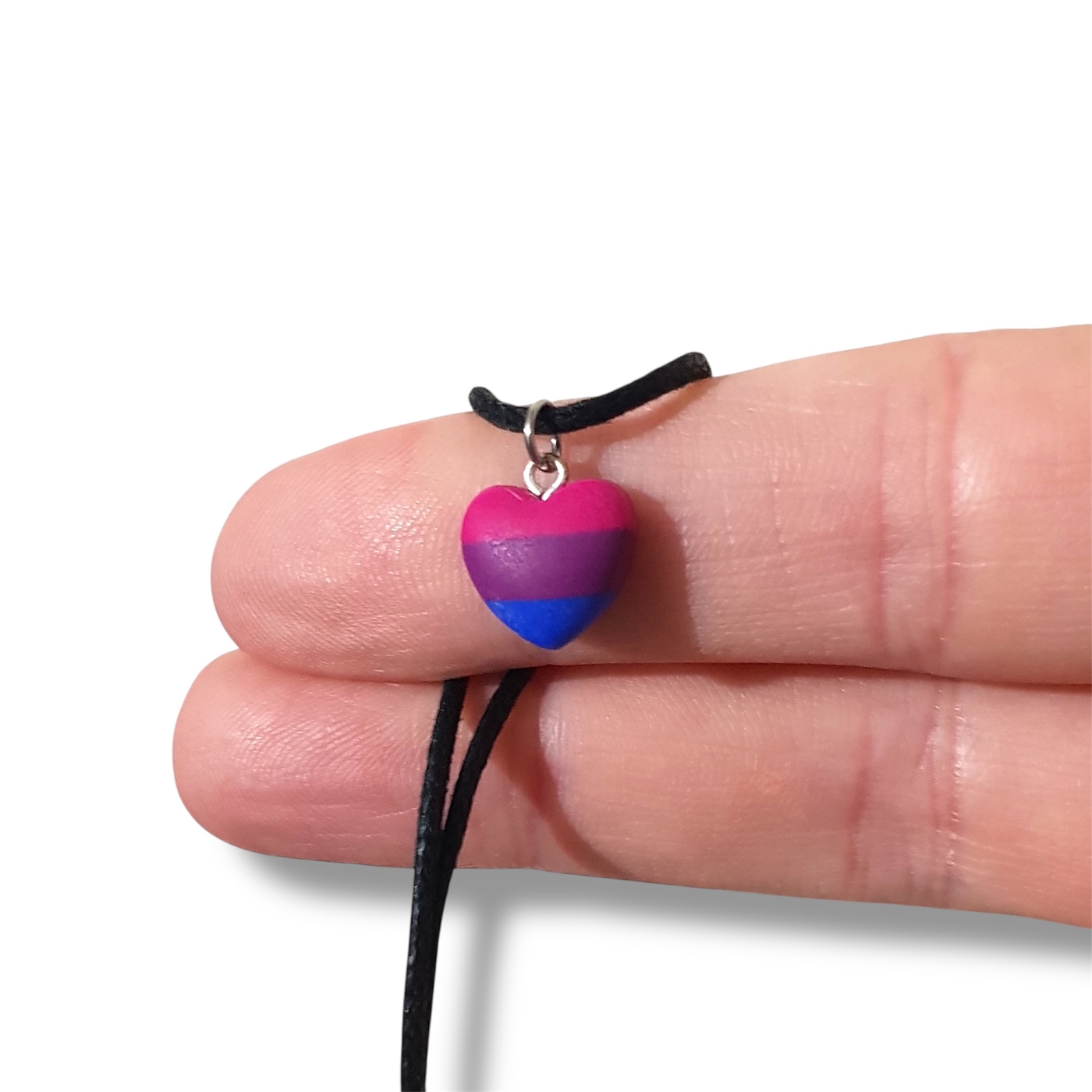 Bisexual pride flag pendant necklace