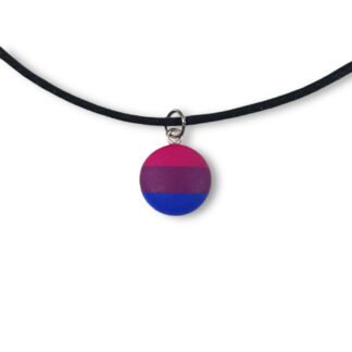 Bisexual pride flag pendant necklace