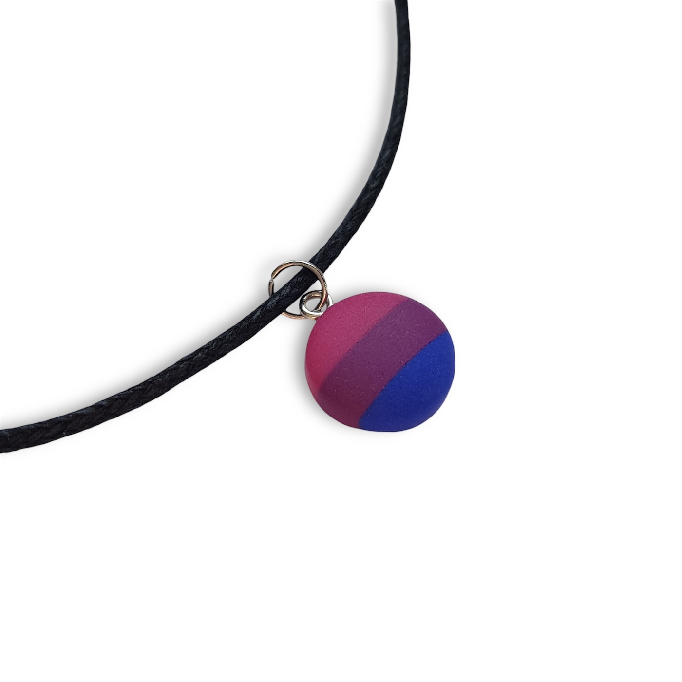 Bisexual pride flag pendant necklace