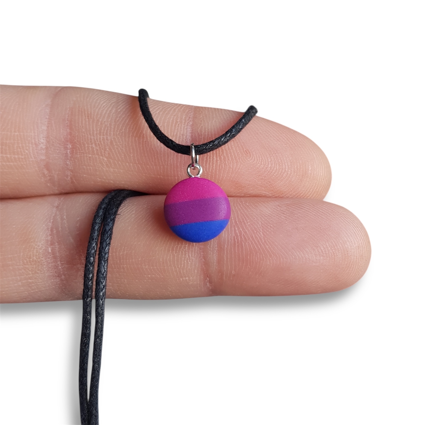 Bisexual pride flag pendant necklace