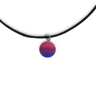 Bisexual pride flag pendant necklace