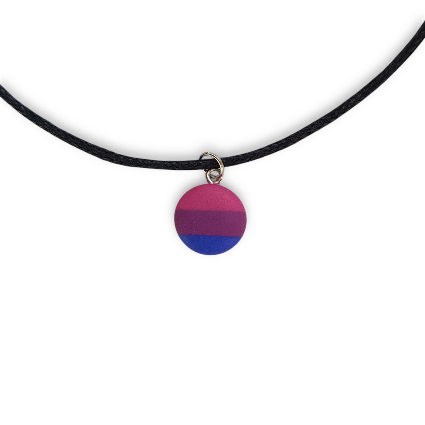 Bisexual pride flag pendant necklace