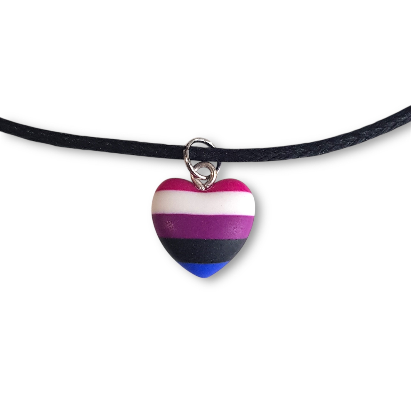 Genderfluid pride flag pendant necklace