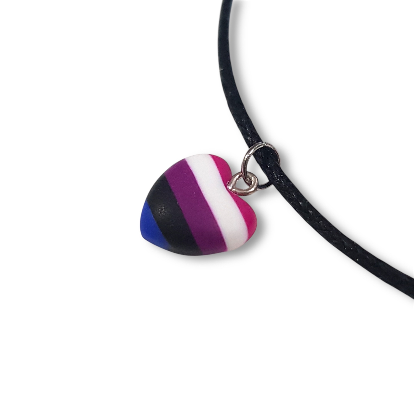 Genderfluid pride flag pendant necklace