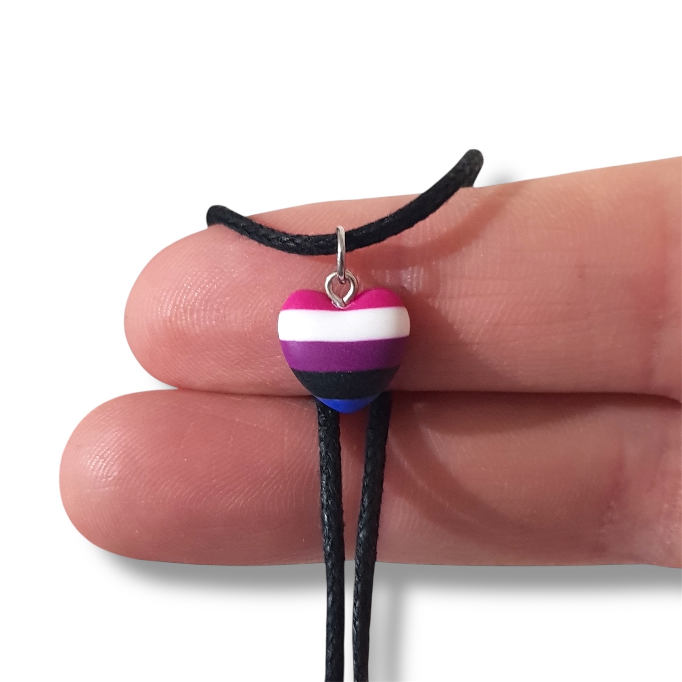 Genderfluid pride flag pendant necklace