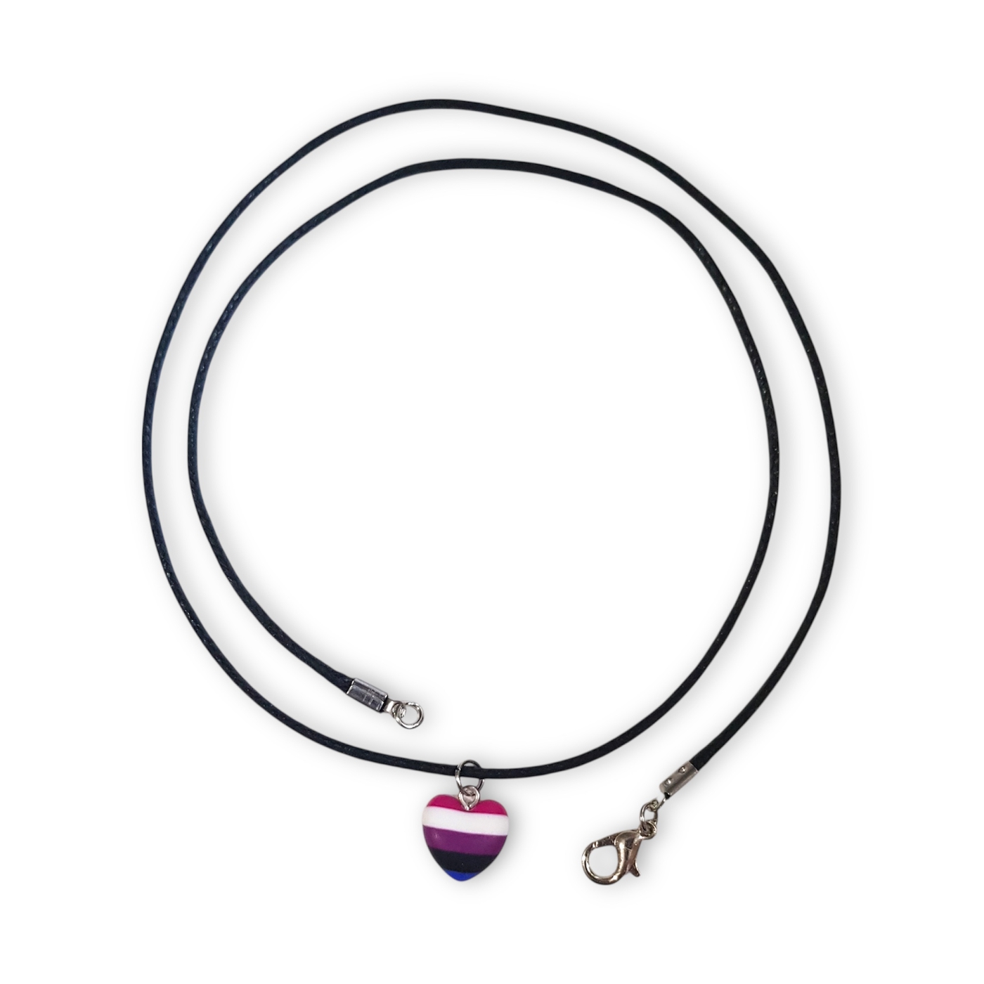 Genderfluid pride flag pendant necklace