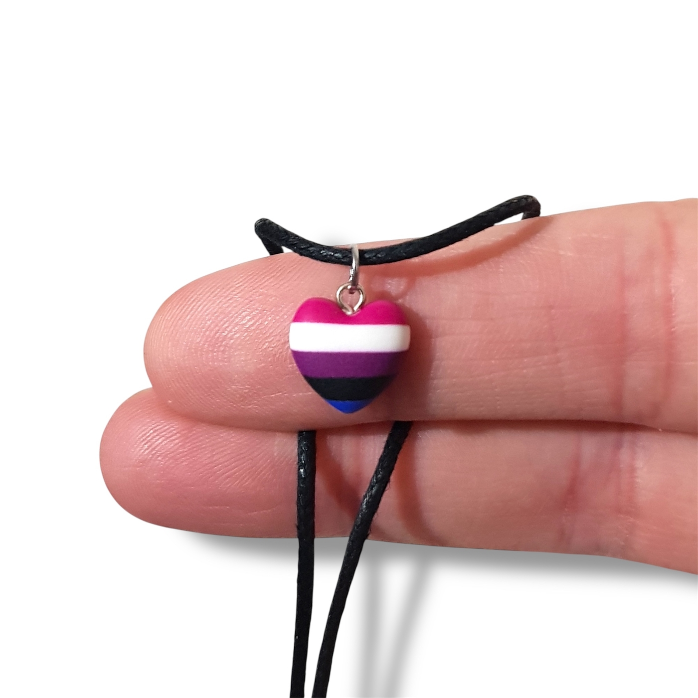 Genderfluid pride flag pendant necklace