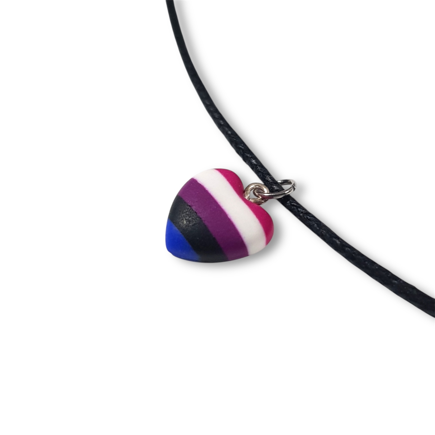 Genderfluid pride flag pendant necklace
