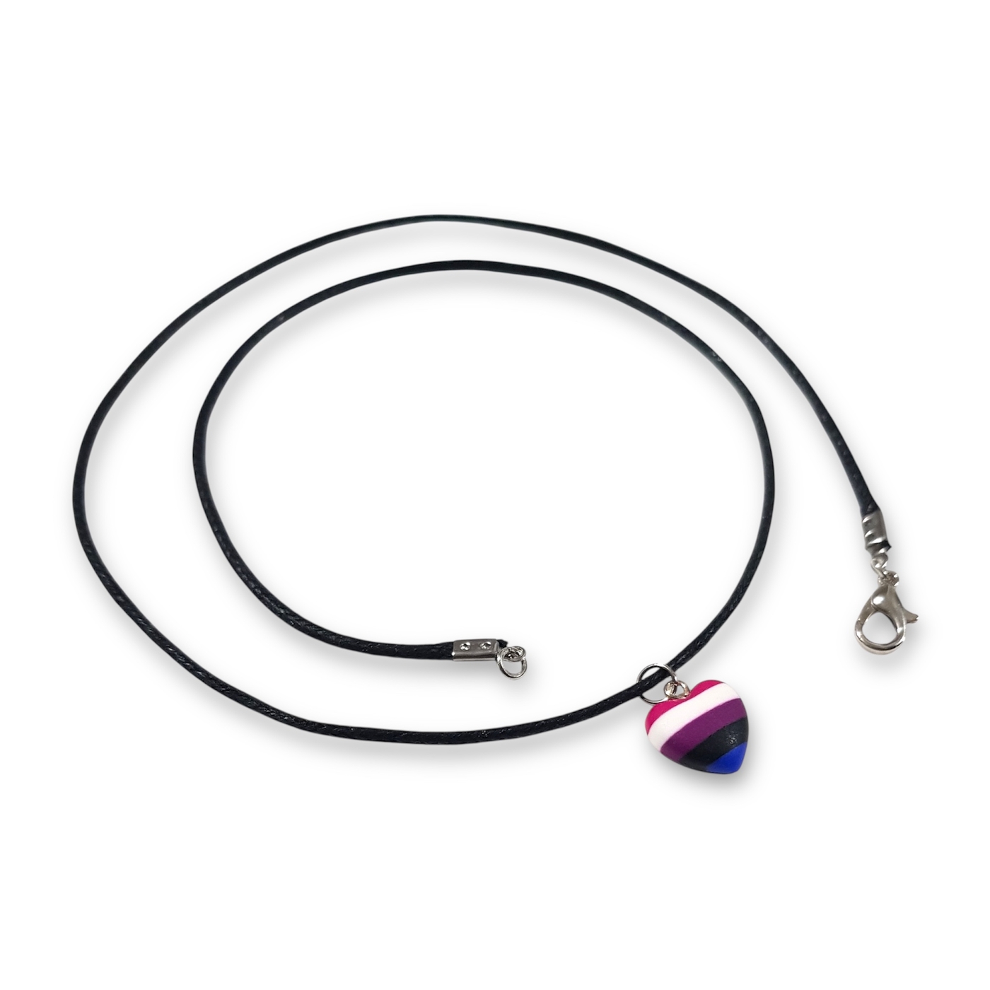 Genderfluid pride flag pendant necklace