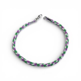 Genderqueer pride flag braided bracelet
