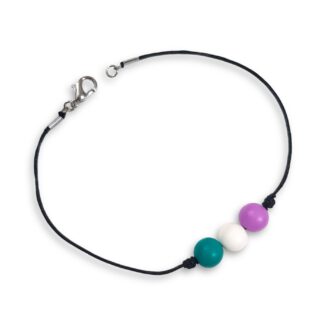 Genderqueer pride flag beaded bracelet