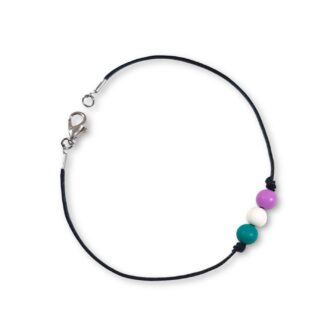 Genderqueer pride flag beaded bracelet