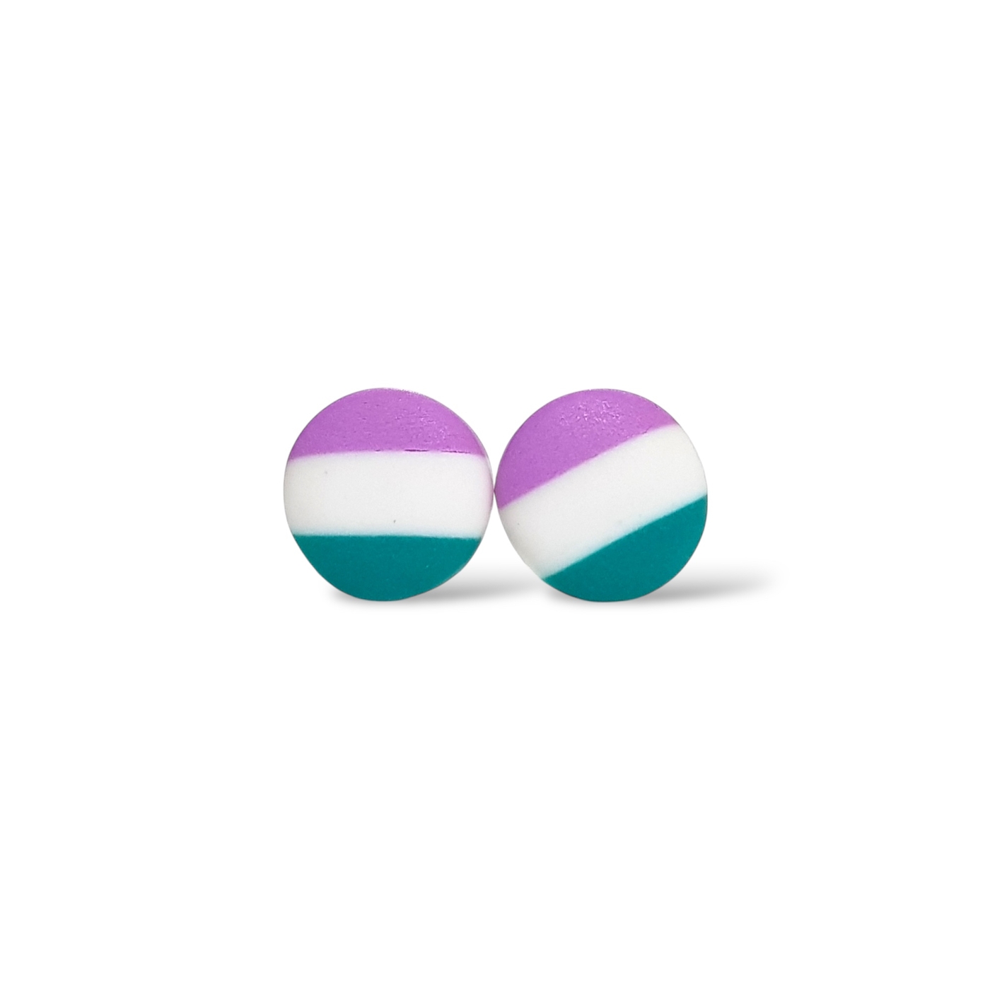 Genderqueer pride flag stud earrings