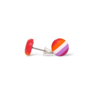 Lesbian pride flag stud earrings