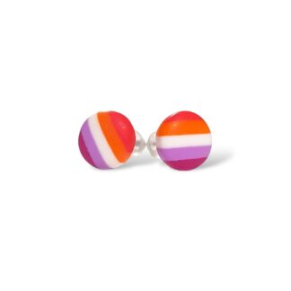 Lesbian pride flag stud earrings