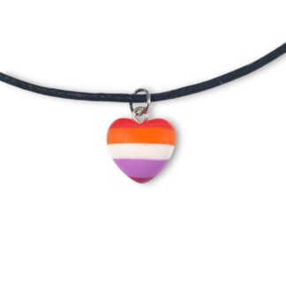 Lesbian pride flag necklace