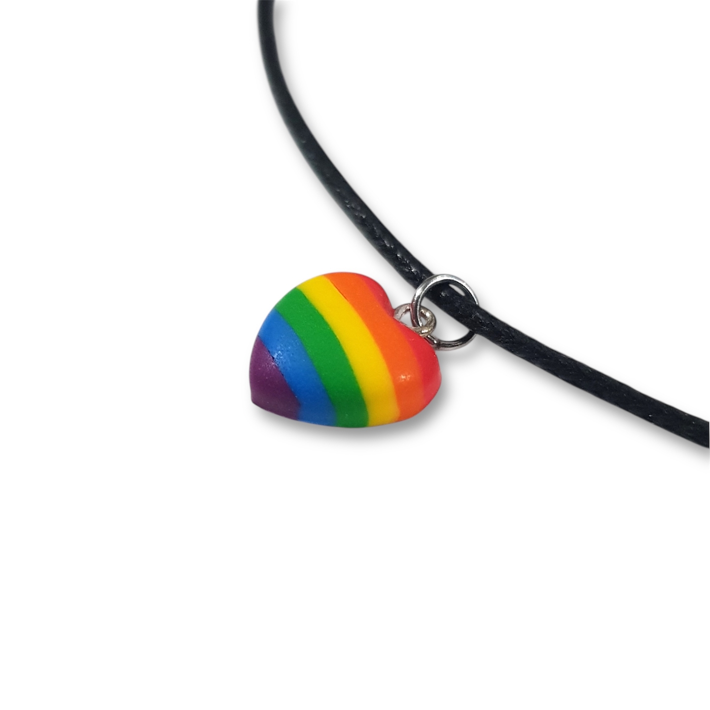 LGBTQ rainbow pride flag pendant necklace