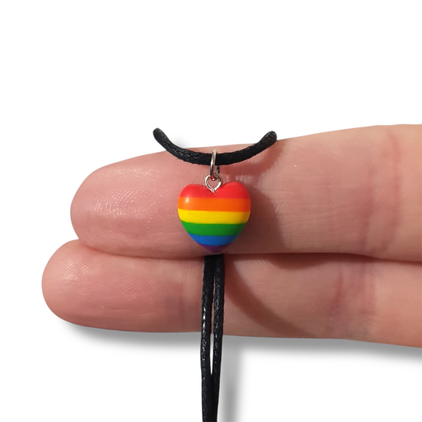 LGBTQ rainbow pride flag pendant necklace