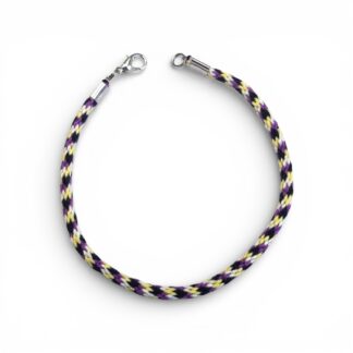 Nonbinary pride flag braided bracelet