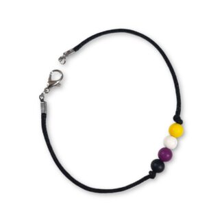 Nonbinary pride flag beaded bracelet